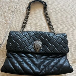 Kurt Geiger XXL Black Quilted Kensington Shoulder Bag